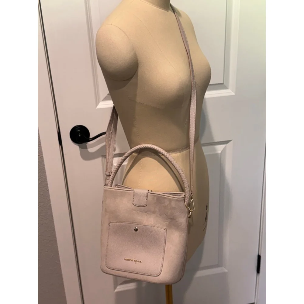 Women's Nanette Lepore Crossbody Bag One Size Taupe Beige suede-like